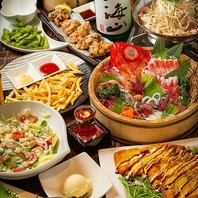 お酒がすすむ種類豊富なメニュー