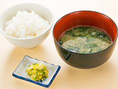ご飯セット(汁物・漬物付き)