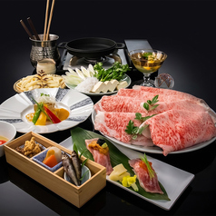 肉割烹コース（A5仙台牛すき焼き他全６品）