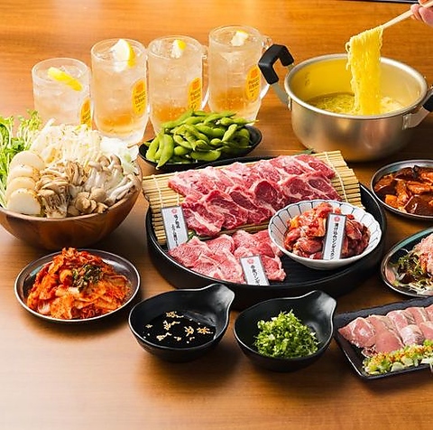 全11品＋飲み放題が付いたコースです。国産野菜はジンギスカンのもう1つの