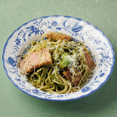 男爵芋とアスパラガス ベーコンのジュノベーゼ