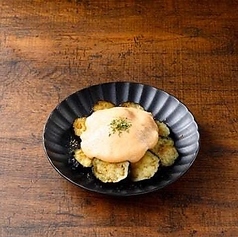 揚げナスの明太チーズまみれ