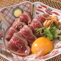 料理メニュー写真&nbsp;国産 月見牛たたき