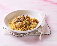 炭焼きチキンのガーリックバターピラフ