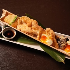 鶏天3枚と玉子・野菜