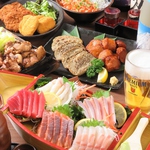 海鮮や銘柄鶏を味わう！飲み放題付き宴会コース3500円～6000円までご用意しております。
