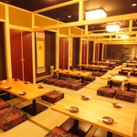 人数にあわせて10名・20名・30名・・・最大60名様までお座敷完全個室宴会が可能