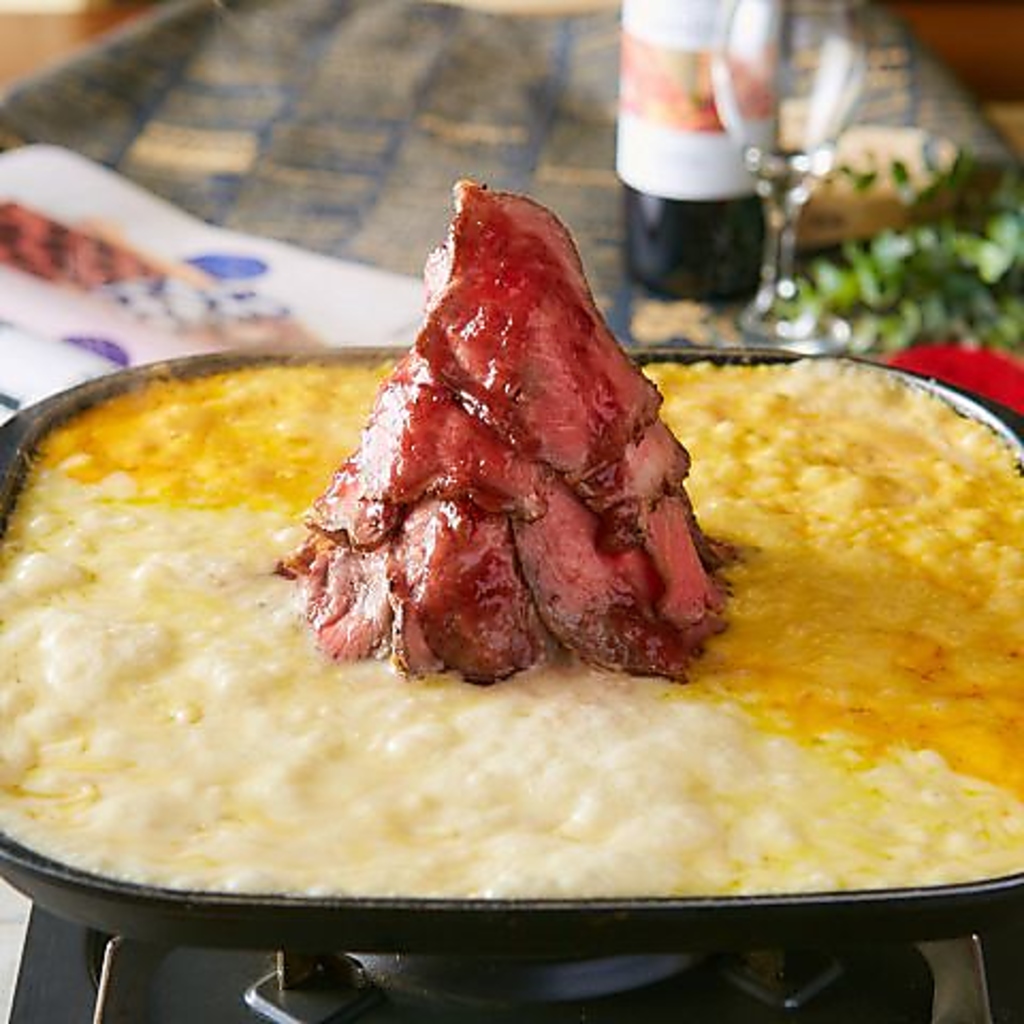 【完全個室完備】衝撃のマウンテンローストビーフとチーズ食べ放題！