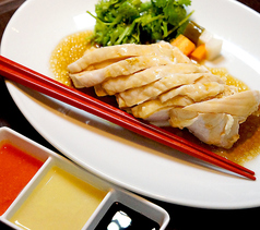 茹で蒸しチキン3種のソース