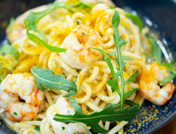 浅草開化楼のモチモチの生パスタ