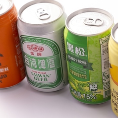 台湾ビールをはじめとする種類豊富なドリンク