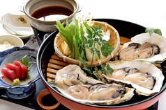 季節限定御膳「カキの味噌鍋御膳」の写真