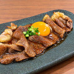 和牛サーロインの焼きすき 卵黄添え