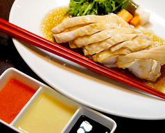 茹で蒸しチキン3種のソース