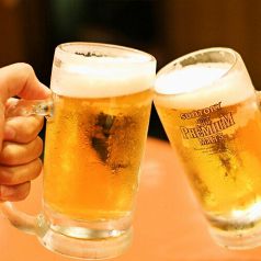 生ビールも飲み放題OK