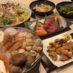 日本酒　牛タンしゃぶしゃぶ　居酒屋もみじのコース写真