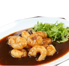 エビのブラックペッパーソース