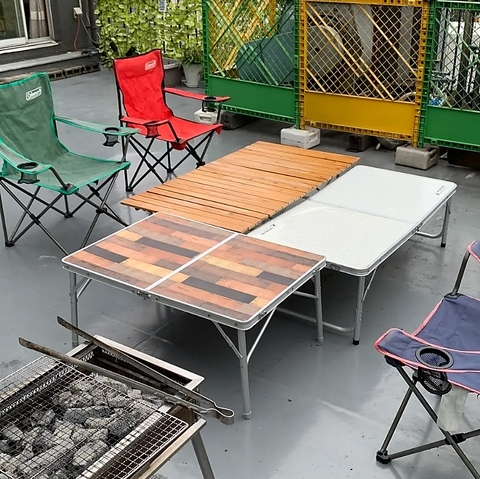 炭良ホルモン屋上BBQの写真