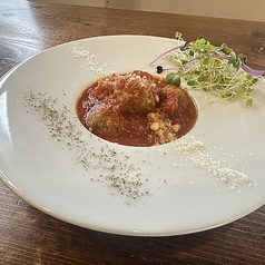 鶏鰯つみれ”香草アラビアータ”