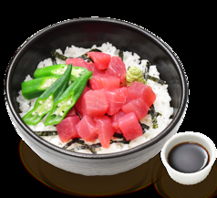 まぐろ丼[醤油・わさび付き]