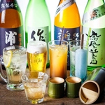 種類豊富な日本酒、焼酎などのドリンク
