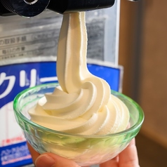 セルフで、ソフトクリームも作れちゃう♪の写真