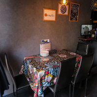 テーブルでゆったりとした時間を