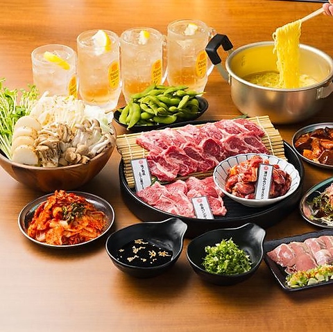 全11品＋飲み放題が付いたコースです。国産野菜はジンギスカンのもう1つの主役です！