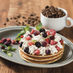 ベリーとホイップのパンケーキ