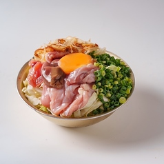 鷄玉ネギだらけ　もんじゃ