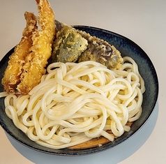 【冷たいうどん】海老天ざるうどん