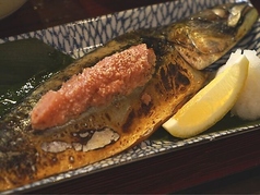 トロ鯖めんたいの炉端焼き