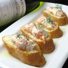 サーモンクリームチーズのブルケッタ