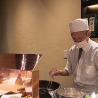 職人技を目の前で愉しめる