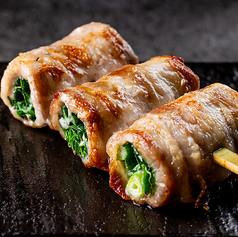 万能ねぎの焼き味噌巻き串