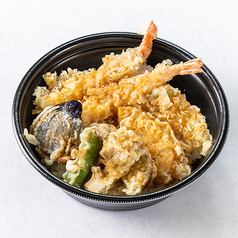 海老と野菜の天丼