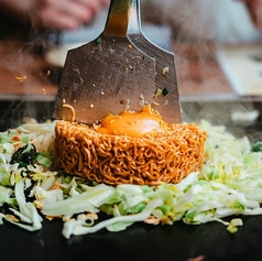卵チキンラーメン　もんじゃ