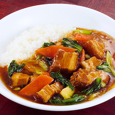 牛バラ肉かけご飯 /骨付き豚バラ肉かけご飯 /海老チリソースかけご飯