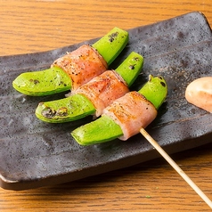 スナップエンドウベーコン巻き