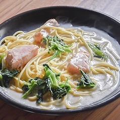 サーモンとほうれん草