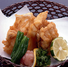 フグの唐揚げと旬野菜の天ぷら