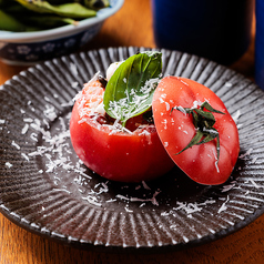 まるごとトマトとタコのバジルマリネ