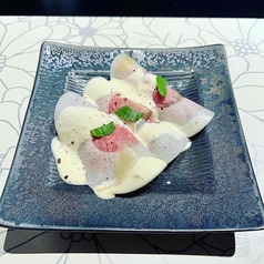 梨とローストビーフ