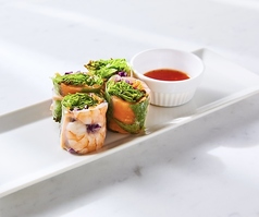 エビとサーモンの生春巻き