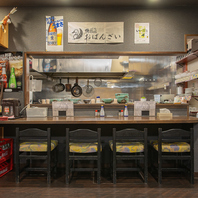 お一人様やデートにもおすすめのカウンター席♪