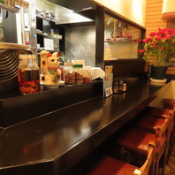 ライブ感満載！人気のカウンター席