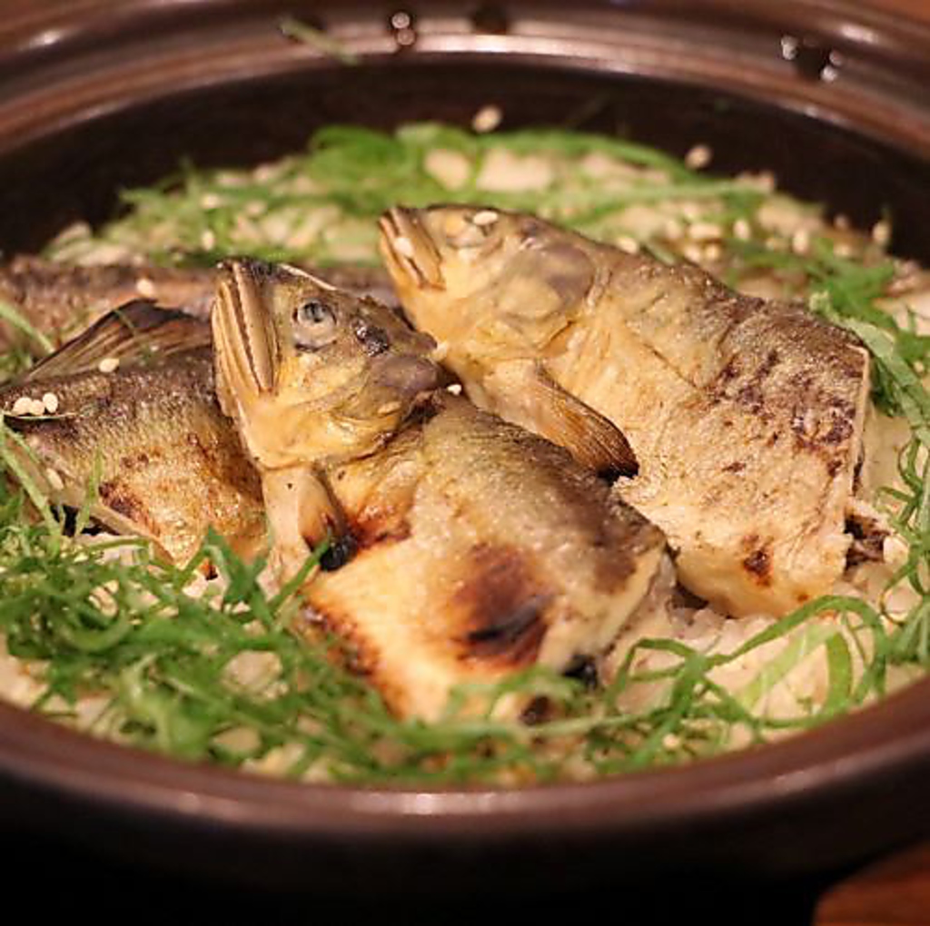 【土鍋】土鍋炊き鮎ご飯