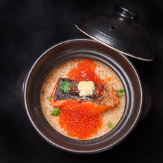 米と魚とのコース写真