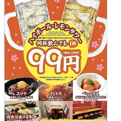 ハイボール・レモンサワー　何杯飲んでも【99円！！】