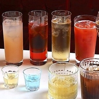 5大ウイスキーと100種以上の豊富なドリンクをご用意◎